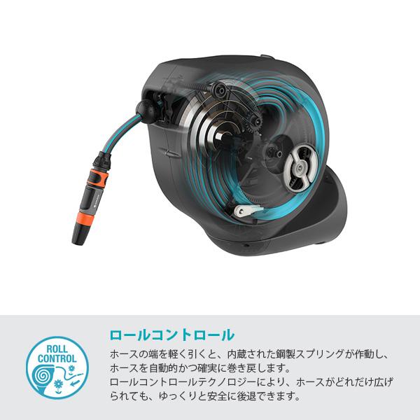ガルデナ 壁掛け用自動巻取りホースボックス S (ターコイズブルー