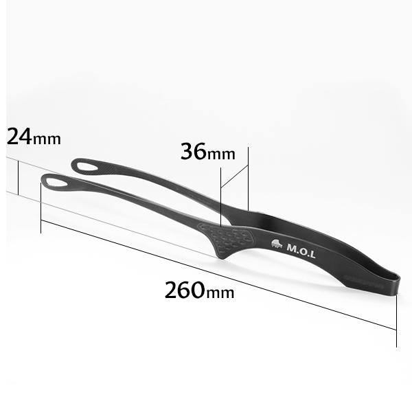 M.O.L 【メール便】M.O.L 焼肉トング 4本セット ブラック 260mm 日本製