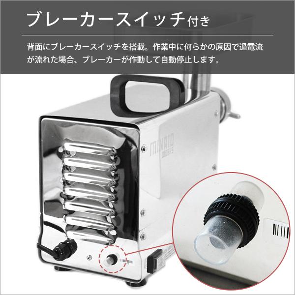 ミナト 業務用ステンレス製 電動ミンサー PMM-22F＋潤滑油セハー330付き (ミートミンサー 電動ミンチ機 味噌すり 腸詰め)_9