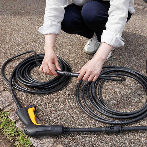 京セラ AJP-2030 高圧洗浄機 668300A + 延長高圧ホース8ｍ [KYOCERA リョービ RYOBI 掃除 清掃 洗車 高水圧 高圧 静音]の画像