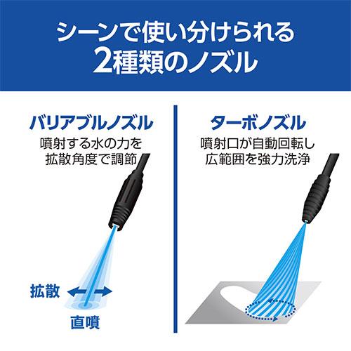 京セラ AJP-2030 高圧洗浄機 668300A + 延長高圧ホース8ｍ [KYOCERA リョービ RYOBI 掃除 清掃 洗車 高水圧 高圧 静音]の画像