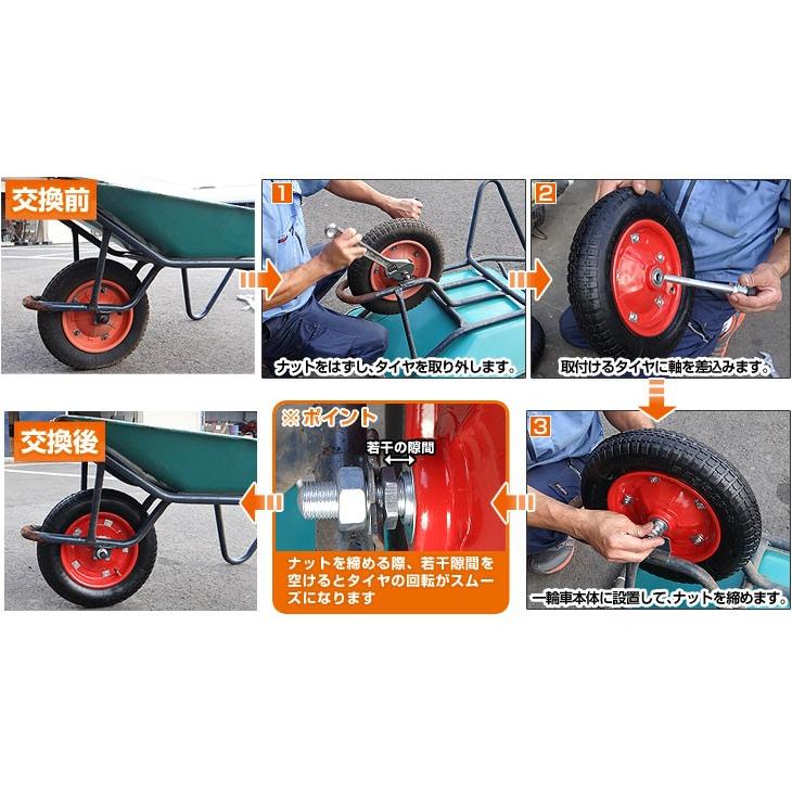 MINATOWORKS ミナト 一輪車用 ノーパンクタイヤ MW-13x3.25N MINATOWORKS ミナト 一輪車用 ノーパンクタイヤ MW-13x3.25N