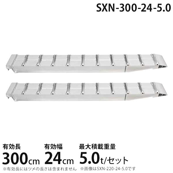 昭和ブリッジ アルミブリッジ 2本組セット SXN-300-24-5.0 (300cm/幅 