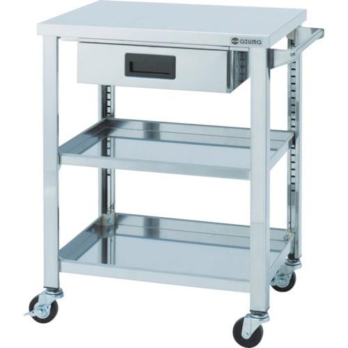 アズマ ステンレスワゴンSGシリーズ 750×600×800 3段 引出し付 WGO3750H [WGO3-750H][r21][s9-833]