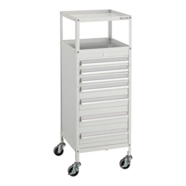 TRUSCO ミニキャビネットワゴン400X440X880LVR-661付 W MCW661W [MCW-661W]