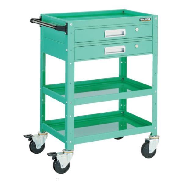 TRUSCO バーディワゴン 600X400 引出付 YG色 BDW963V2YG [BDW-963V2-YG