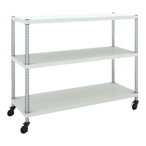 TRUSCO フェニックスラック 1200X450 3段 U車輪付 W色 PER3443U125W [PER-3443-U125-W][r20][s9-832]