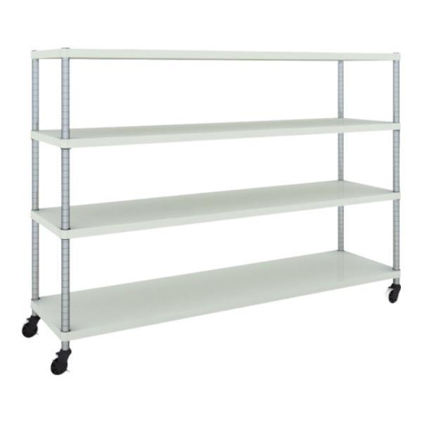 TRUSCO フェニックスラック 1800X450 4段 U車輪付 W色 PER4644U125W [PER-4644-U125-W][r21][s9-032]