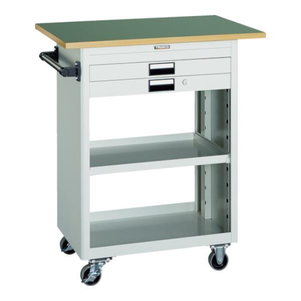 TRUSCO ツールワゴン 600X400 浅型2引出 天板付 YG NTS620TYG [NTS-620T-YG][r21][s9-833]