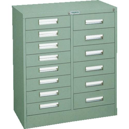 TRUSCO VR型キャビネット 767X500XH880 引出14個付 GN VRL86 [VR-L86]