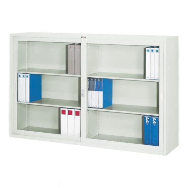 TRUSCO スタンダード書庫(A4判D400)ガラス引違W1760XH1110 FJG40G11W [FJG40-G11W][r21][s9-033]