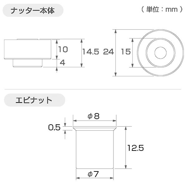 LOBSTER ロブテックス ちょっとナッター2 HNC25M (M5サイズ) [エビ印