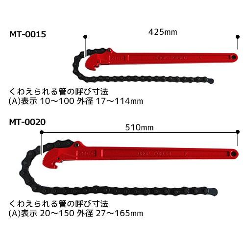 MCC MCCトング MT2 MT-0020 [松阪鉄工所 トング パイプレンチ ラチェット チェーン MT-2]｜minatodenki｜04