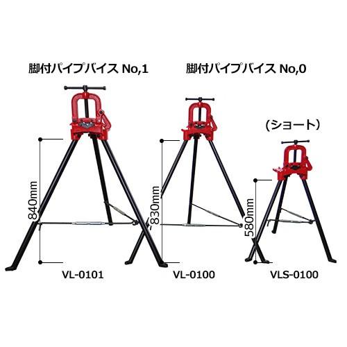 MCC 脚付パイプバイス No,0 VL-0100 [松阪鉄工所 パイプバイス 配管 脚ツキ 白管用 VL-0]