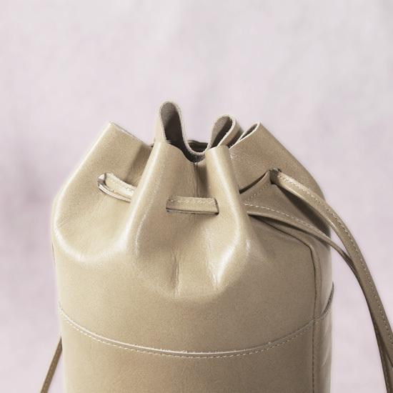 TIDEWAY / タイドウェイ LIGHT LEATHER DROW STRING BAG M