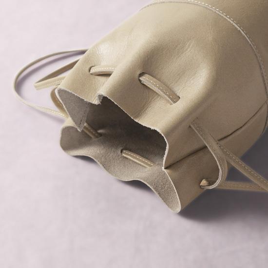 TIDEWAY / タイドウェイ LIGHT LEATHER DROW STRING BAG M