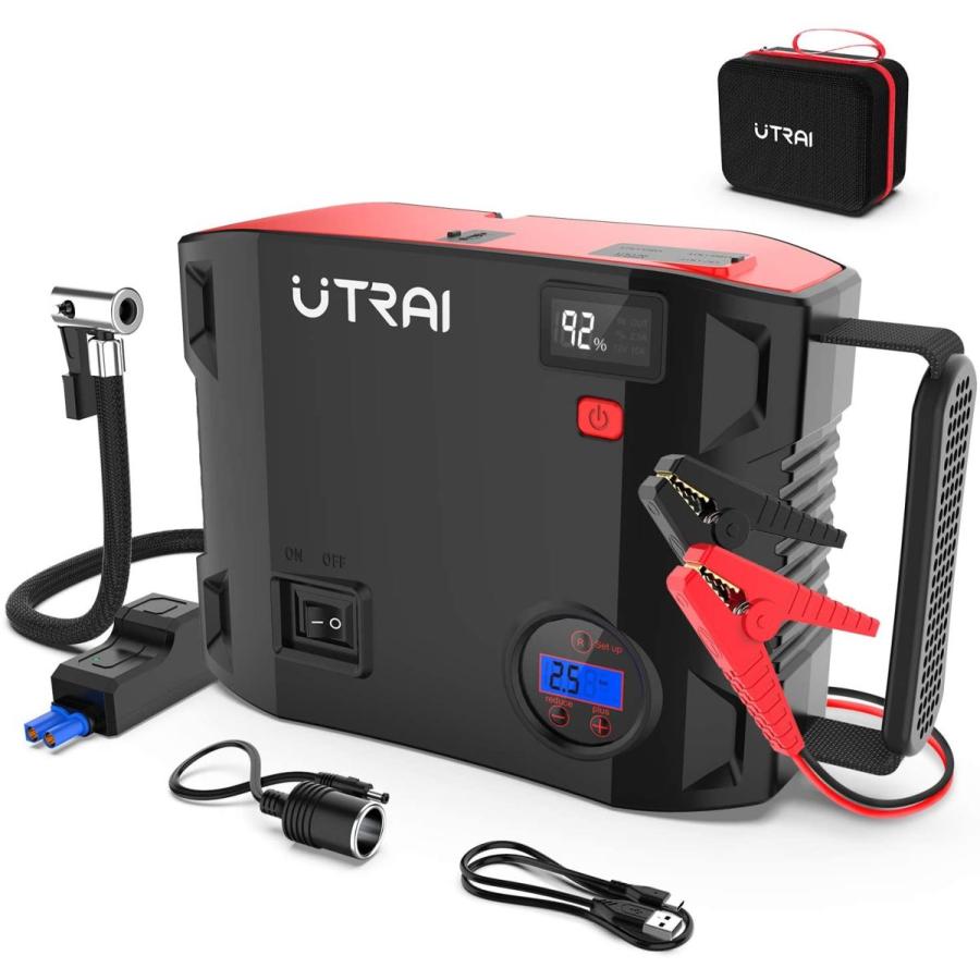 ジャンプスターター 24000mah DC出力 スマホ急速充電 収納ポーチ付き ジャンプスターター 24000mah DC出力 スマホ急速充電 収納ポーチ付き
