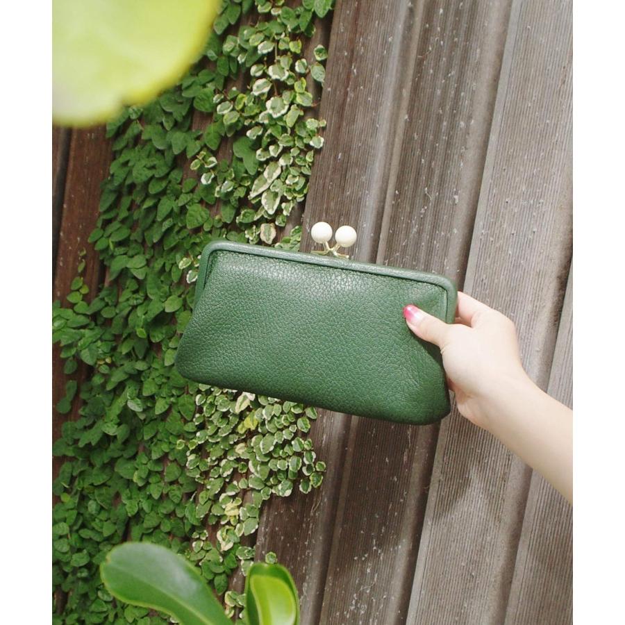 perche 長財布 財布 レディース がま口財布 グリーン Perche perche 長財布 財布 レディース がま口財布 グリーン Perche