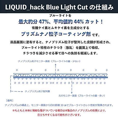 送料無料　リキッドハック ブルーライトカット 硬度10H 液体ガラスフィルム コーティング剤 LIQUID hack｜minatojapan-y02｜06