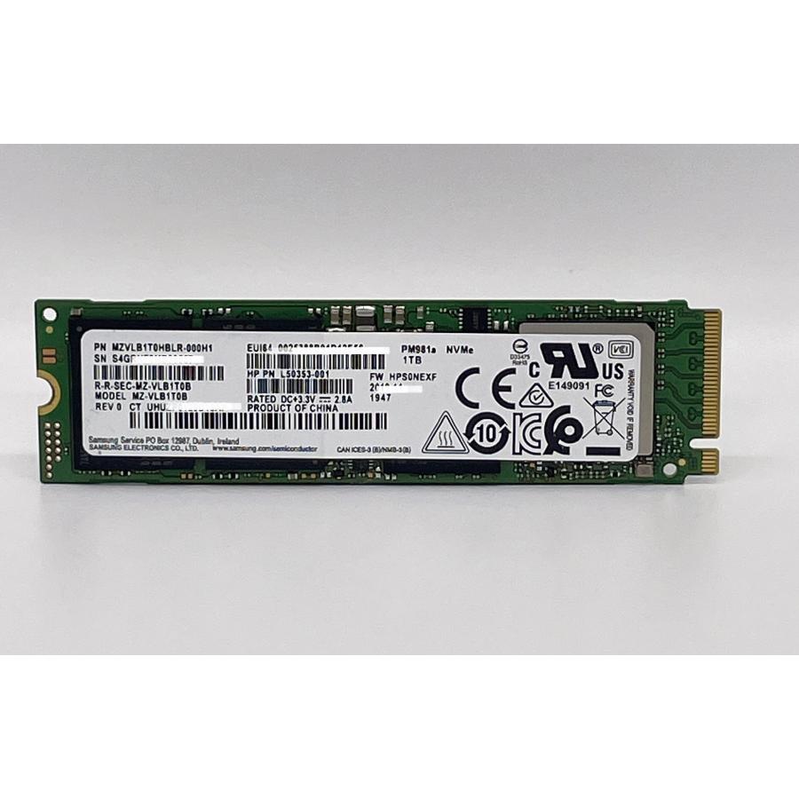 Samsung製 MZ-VLB1T0B 1TB M.2 NVMe PCIe 3.0 x4 Internal 内蔵SSD