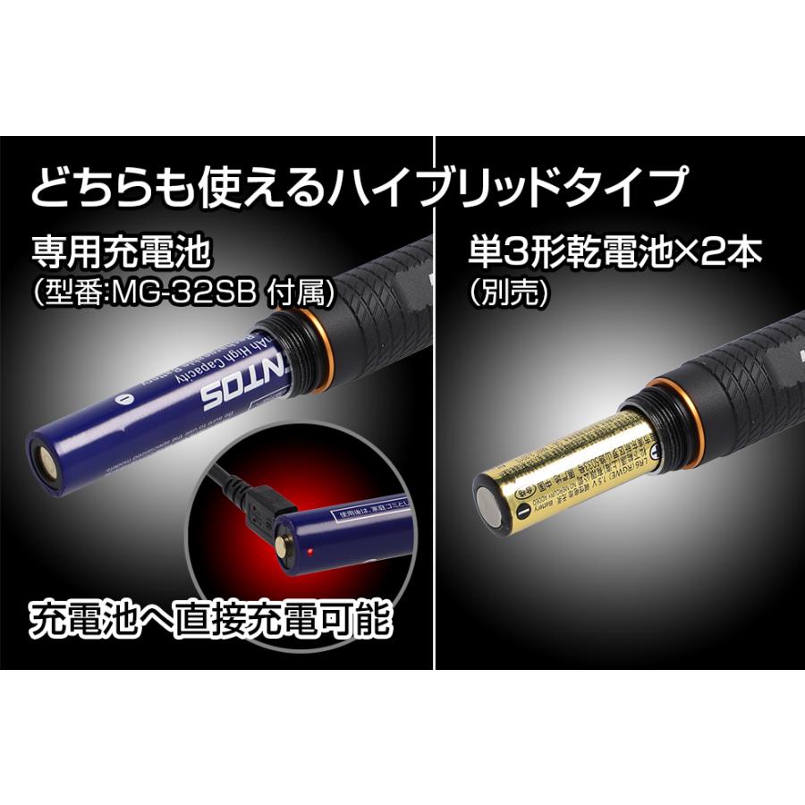 GENTOS LEDハイブリッド式ハンディライト MAGNUM MG-932H 専用充電池