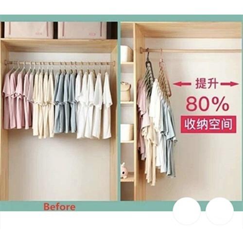 3本 360°縦横九連ハンガー フックラック クローゼット オーガナイザー