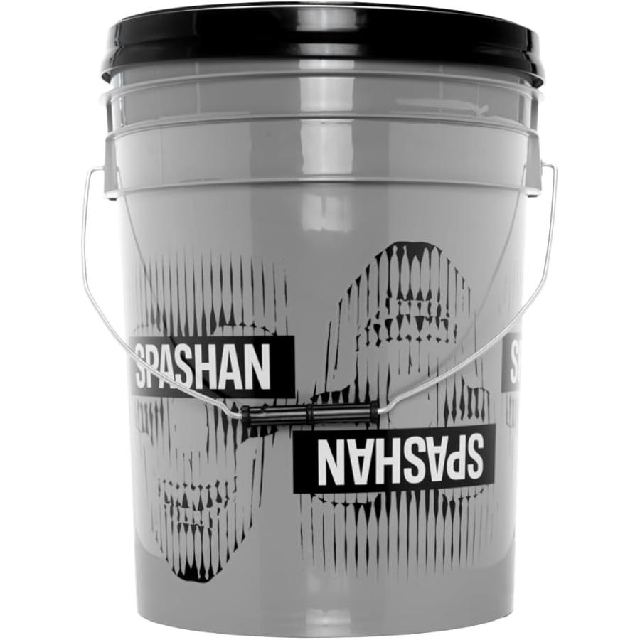 SPASHAN スパシャン バケツ 20L グリッドガード付き 蓋付き 傷