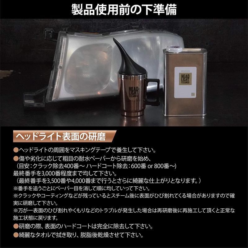 SPASHAN（スパシャン） ヘッドライトスチーマー 専用溶剤 黄バミ除去