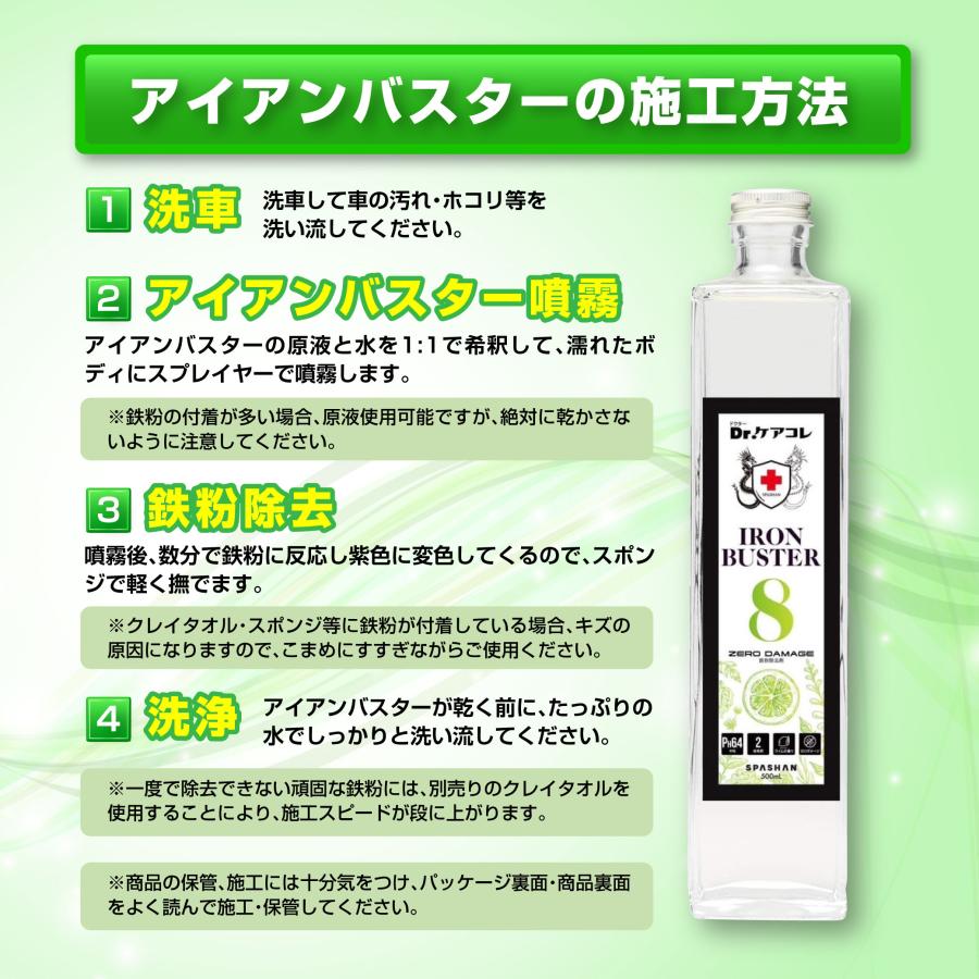 SPASHAN スパシャン アイアンバスター8 500ml Drケアコレ 強力鉄