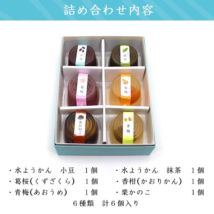 母の日 水ようかん 詰め合わせ (6個入) 水羊羹 夏 ゼリー 和菓子