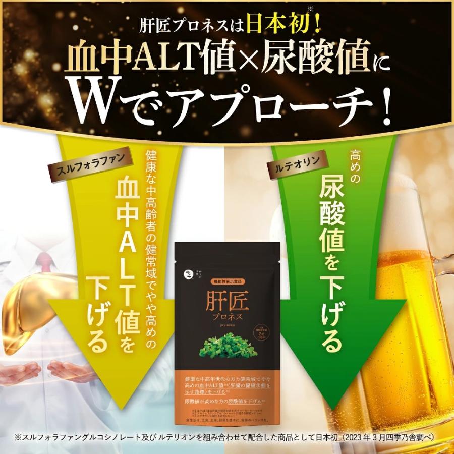 肝匠プロネス premium (90日分) みなわ発酵｜肝臓 エキス サプリ 尿酸