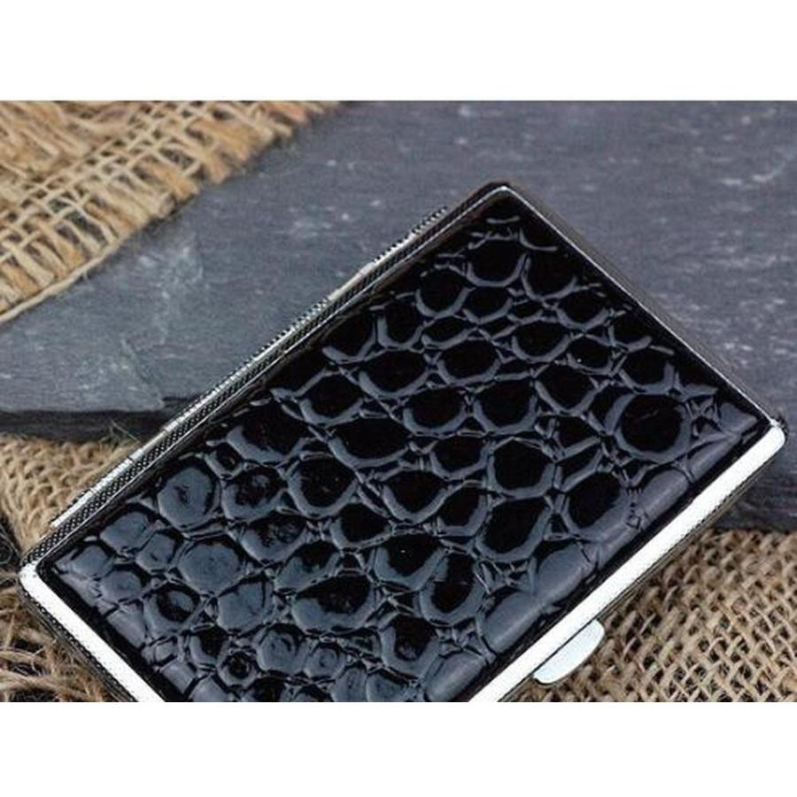 ワニ 革 クロコダイル 風 シガレット タバコ ケース 14 本 収納 煙草 入れ 黒 ブラック 送料無料 Ctr C52 Ctori C52 輸入雑貨のお店 マインドワン 通販 Yahoo ショッピング