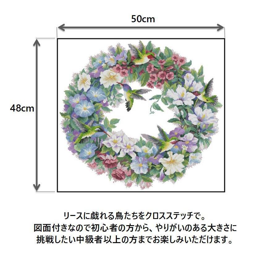 リース に戯れる 鳥 刺繍キット クロスステッチ キット 14ct 図案印刷 上級者 刺繍 クロス ステッチ 刺しゅう 手作り 送料無料 Lvt 4 Lvert 4 輸入雑貨のお店 マインドワン 通販 Yahoo ショッピング