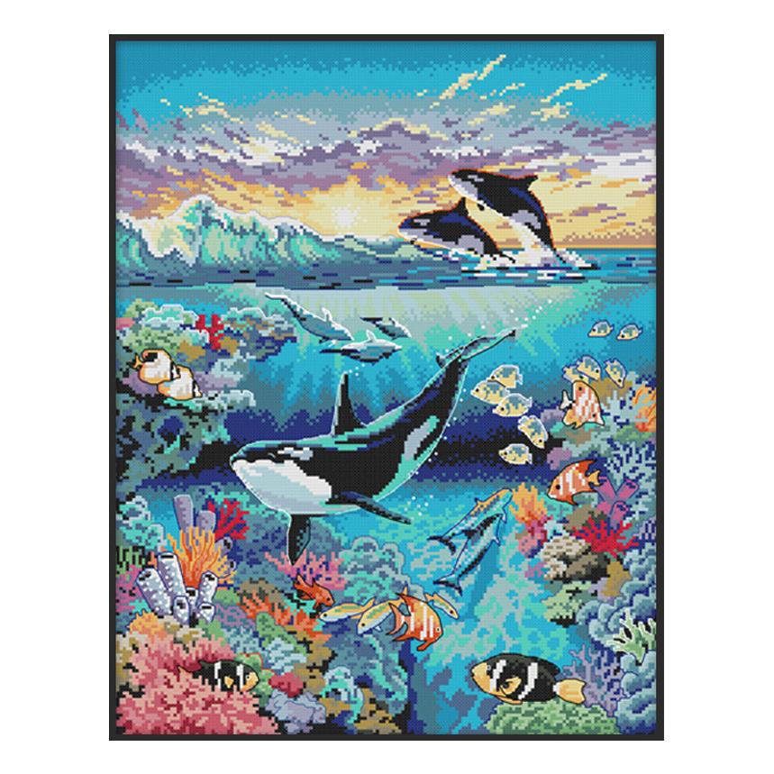 水の中 世界 刺繍キット クロスステッチ キット 上級者 刺繍 クロス ステッチ 刺しゅう おしゃれ 手芸 手作り 夏 さわやか 送料無料 Lvt 9 Lvert 9 輸入雑貨のお店 マインドワン 通販 Yahoo ショッピング