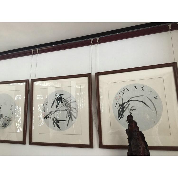 ピクチャー レール ワイヤー フック 吊り下げ 金具 絵画 掛け軸 展示 