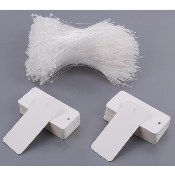 タグファスナー 13cm 5000本セット クラフトタグ 100枚付 ホワイト ループロック ループピン 衣類 値札 (送料無料)mmk