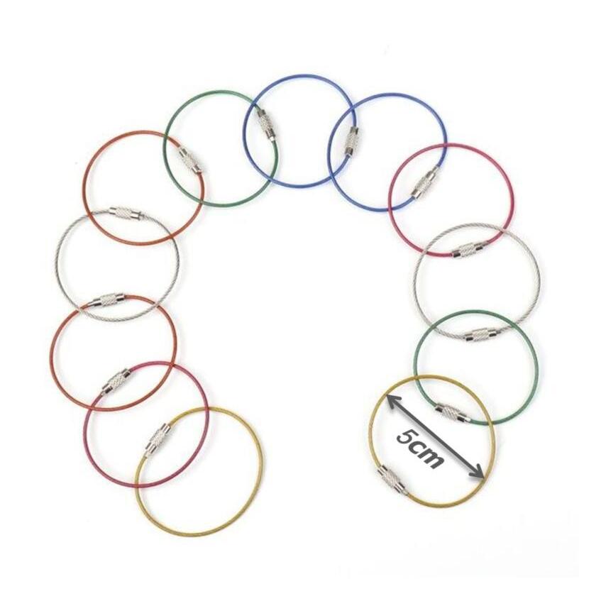 ワイヤー キーリング ステンレス 6色 12点 ロック カラビナ 6色 キーホルダー アウトドア 送料無料 Mmk M13 Mmoka M13 輸入雑貨のお店 マインドワン 通販 Yahoo ショッピング