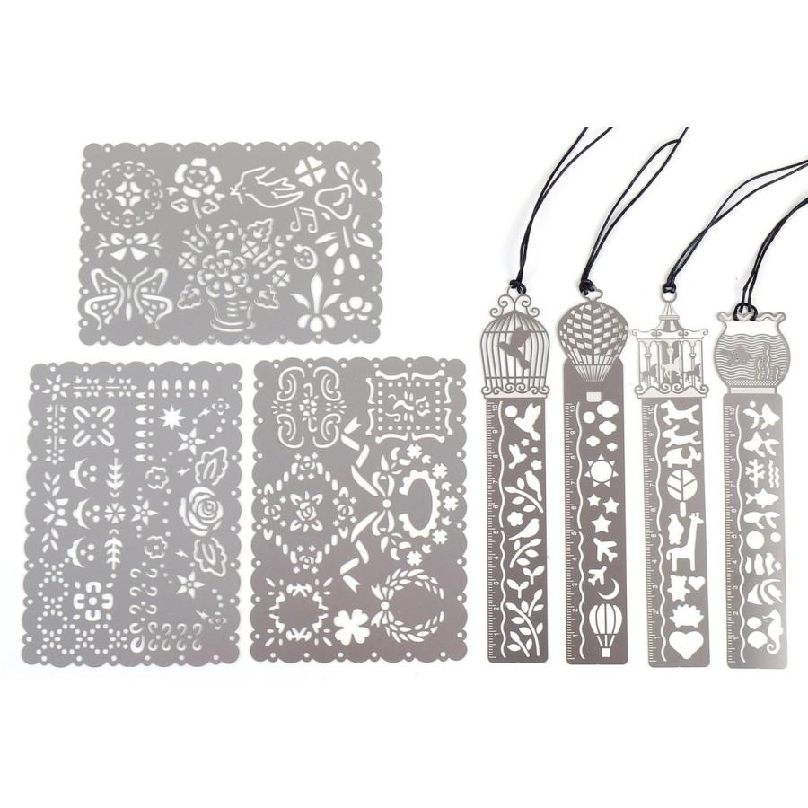 ステンレス製 ステンシル しおり ブックマーク 定規 物差し テンプレート 描画 ルーラー 7種セット 送料無料 Mri A37 Mrien A37 輸入雑貨のお店 マインドワン 通販 Yahoo ショッピング