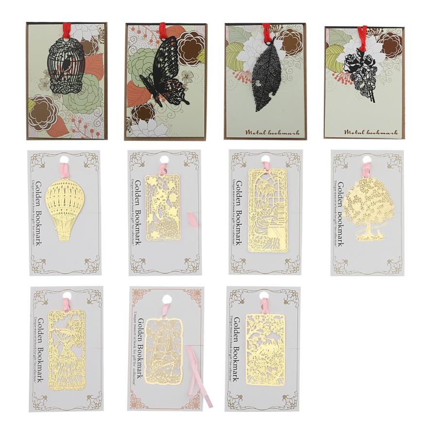 ブックマーク 11点セット ブラック ゴールド 栞 しおり バラ 猫 蝶 鳥 気球 山 読書 本 趣味 送料無料 Mri B58 Mrien B58 輸入雑貨のお店 マインドワン 通販 Yahoo ショッピング