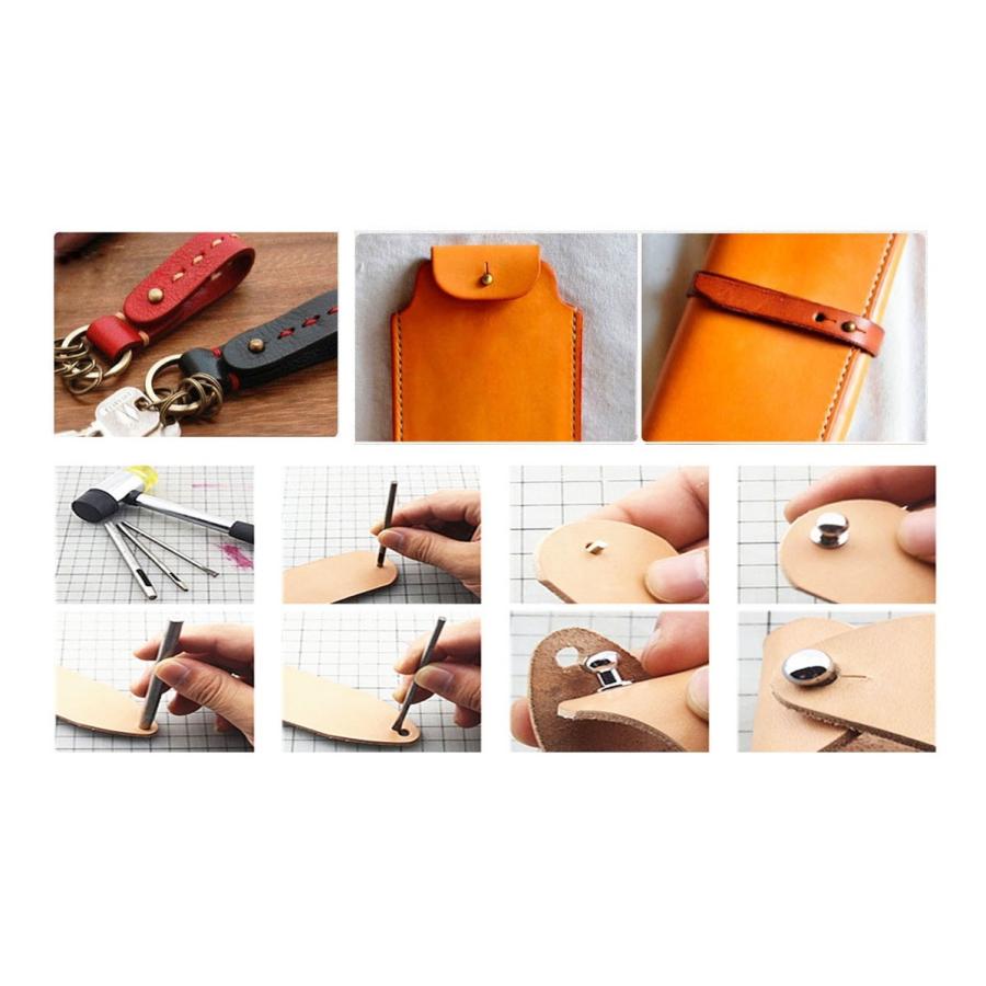 期間限定特価 レザークラフト ネジ式 ギボシ レザー用 金具 頭 6mm 金 銀 黒 古銅 各5個 個セット Mehtanetralaya In