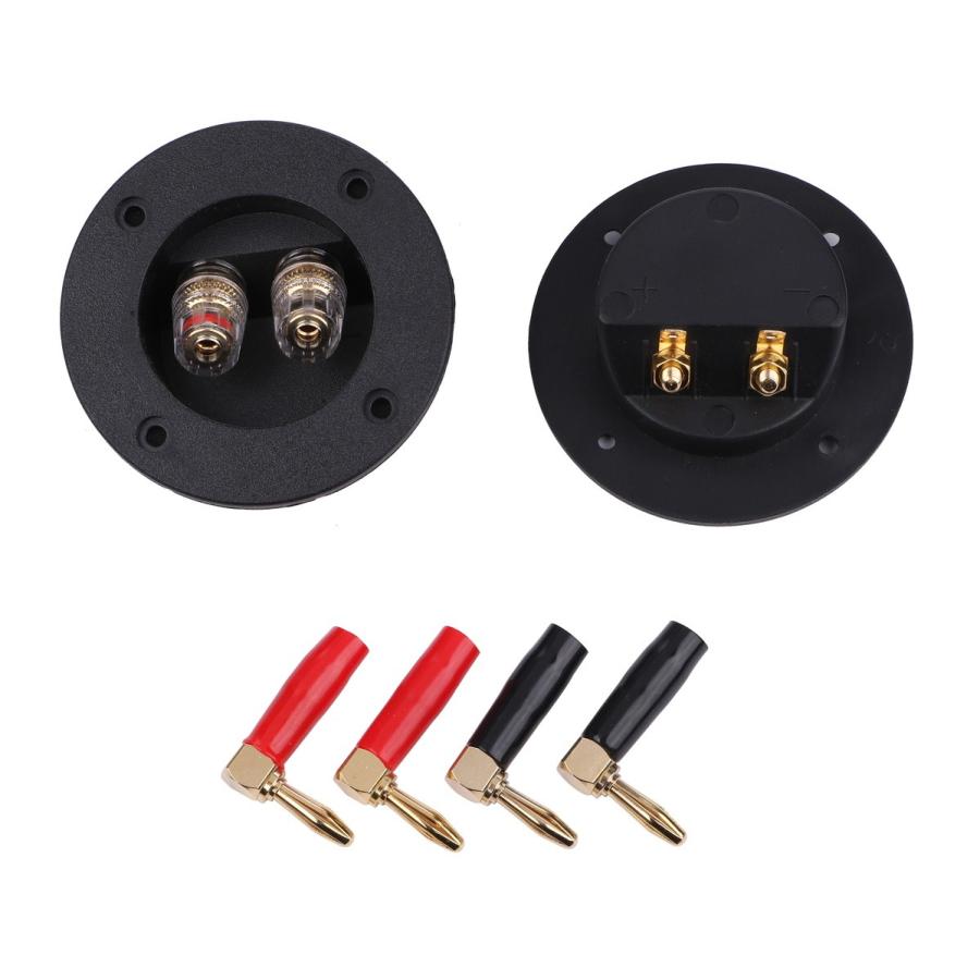 バナナ 端子 対応 丸形 埋込式 スピーカー ターミナル 2個1組 L型 バナナプラグ 4本付 送料無料 Mri D39 Mrien D39 輸入雑貨のお店 マインドワン 通販 Yahoo ショッピング