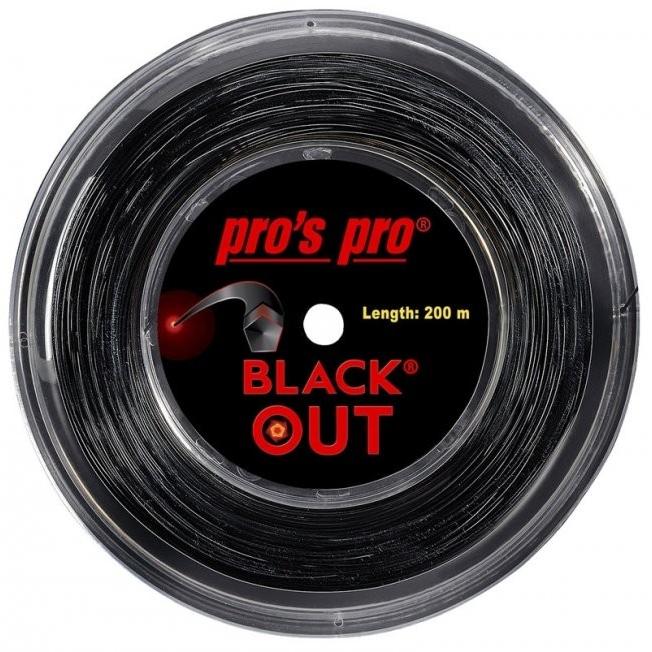 Pros pro Black out 1.24mm/1.28mm 単張りお試しガット(ラケット一本分) 12m ポリエステルガット 硬式テニスガット プロズプロ ブラックアウト | 