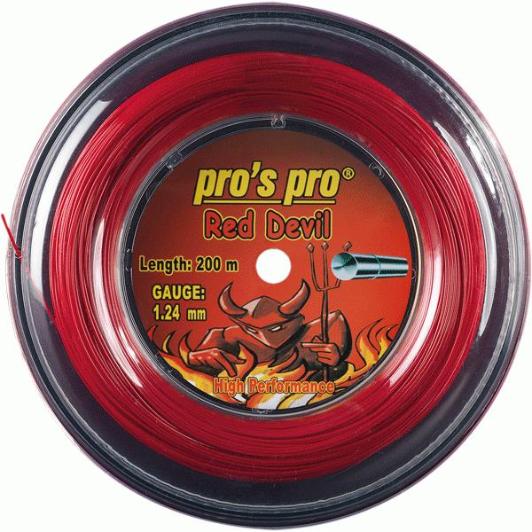 Pros pro RED DEVIL  単張りお試しガット(ラケット一本分) 12m ポリエステルガット 硬式テニスガット プロズプロ レッドデビル | 