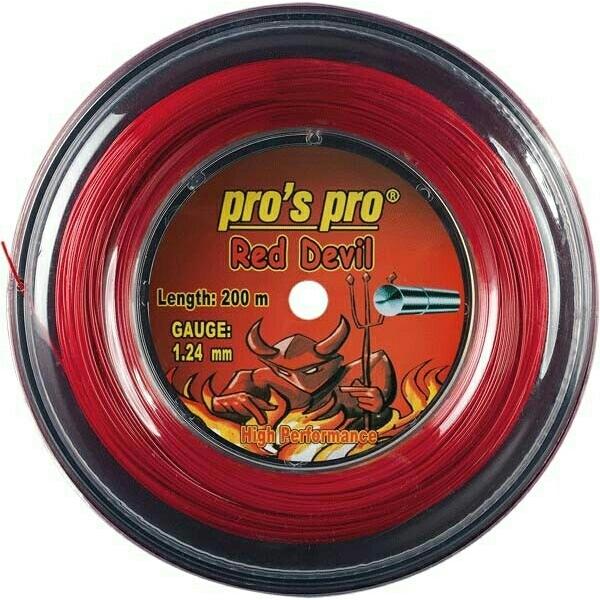 pros pro RED DEVIL 200mロールガット プロズプロ 硬式テニスガット レッドデビル ポリエステルガット SEAL限定商品 市販