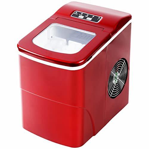 405 新型高速自動製氷機 氷ドンドン コンパクト レッド 405-imcn02 (レッド)