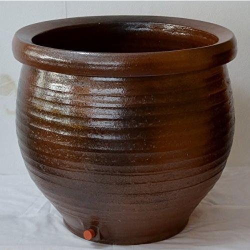 信楽焼水瓶 利休信楽水瓶 品名:鉄自然紬16号-M103 サイズ幅480x高さ420mm 