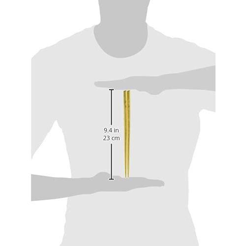 中谷兄弟商会 箸 金 φ0.8×23.0cm 山中漆器 夫婦箸 純金箔 招福 φ0 8×23