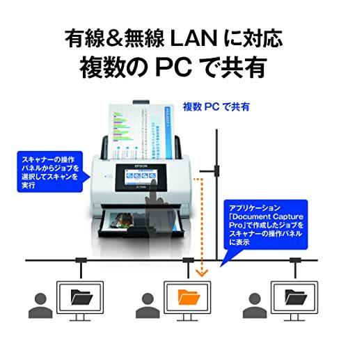 エプソン スキャナー DS-790WN A4シートフィードスキャナー（45枚/分、有線/無線LAN、4.3型タッチパネル） 