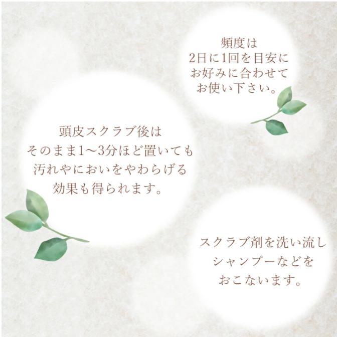 スクラブ３種セット 頭皮スクラブ 頭皮のにおい ボディスクラブ 自宅で アカスリ 無着色 防腐剤不使用 フットスクラブ 自宅で 素足 のベタベタが気にならない |  | 05