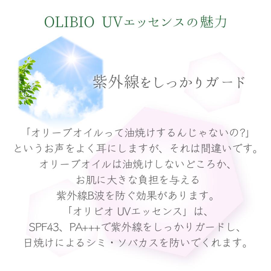 オリビオ UVエッセンス オリーブ をまるごと活かした 日焼け止め 日焼け止めクリーム SPF43 天然成分 無香料 紫外線ガード トーンアップ うるおい成分 手軽 |  | 04